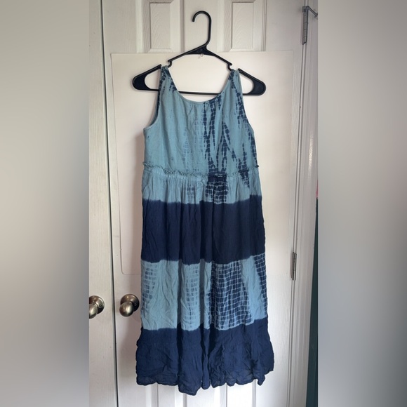 Blue Tie-Dye Sleeveless Dress Lola P. Women’s Medium - Picture 2 of 3